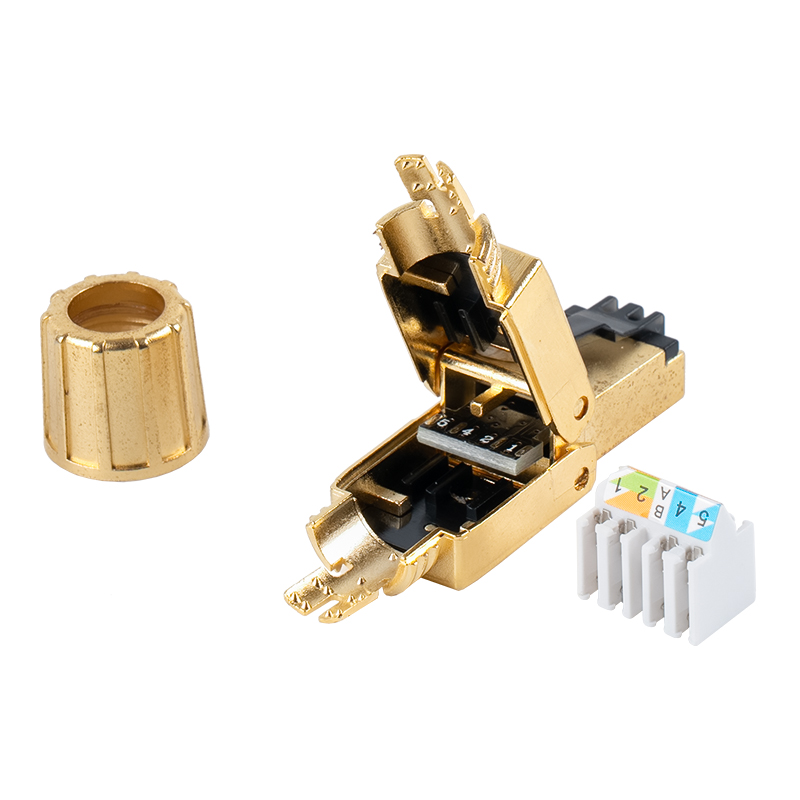 Cat8 oklopljeni RJ45 konektor bez alata RJ-G40S-1-C8 Cat8 oklopljeni RJ45 konektor bez alata RJ-G40S-1-C8