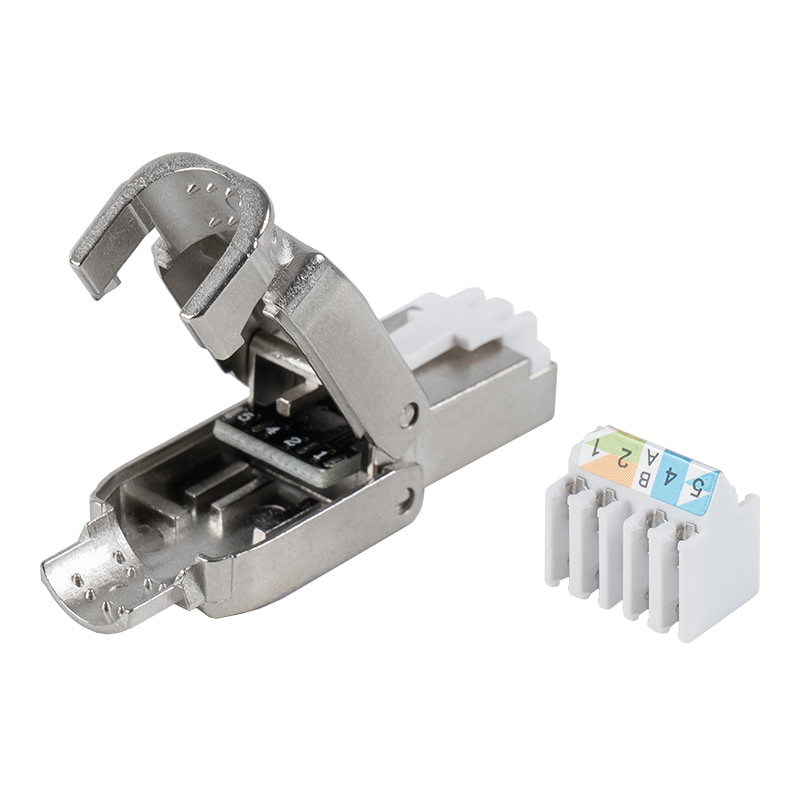 Cat6A zaštićeni potisni tip RJ45 konektor bez alata RJ-602S-1-C6A Cat6A zaštićeni potisni tip RJ45 konektor bez alata RJ-602S-1-C6A