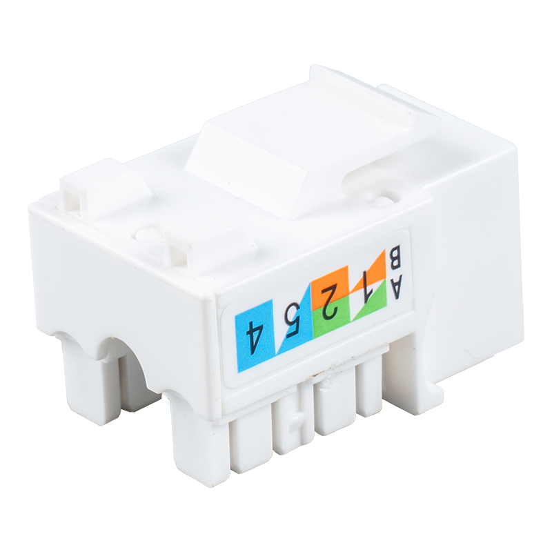 Cat5e Neoklopljena 90° modularna utičnica SM-2016H8C5E Cat5e Neoklopljena 90° modularna utičnica SM-2016H8C5E