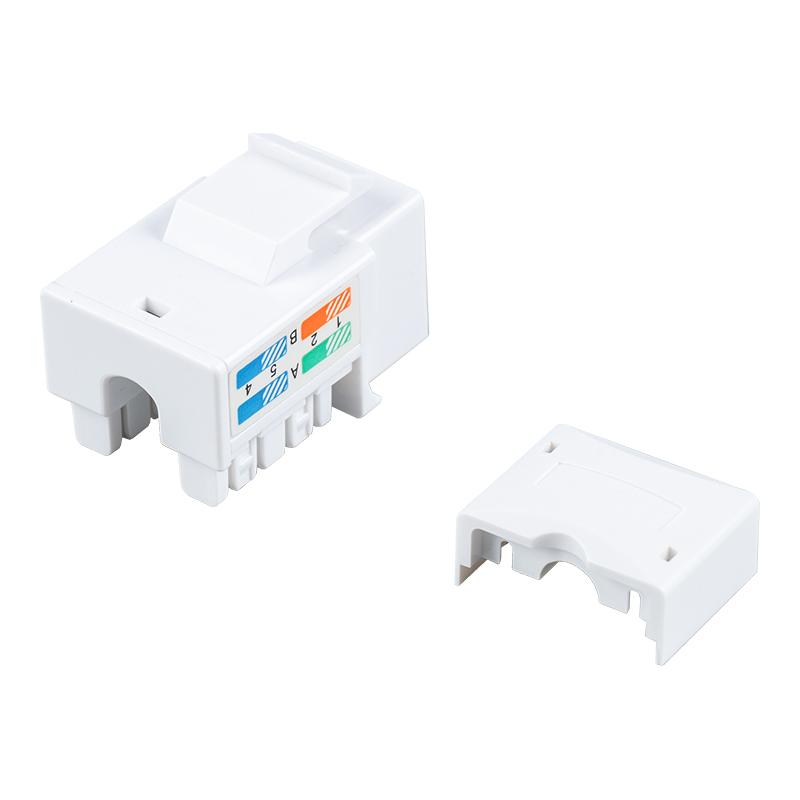 Cat6 Neoklopljena 90° modularna utičnica SM-2053H8C6 Cat6 Neoklopljena 90° modularna utičnica SM-2053H8C6