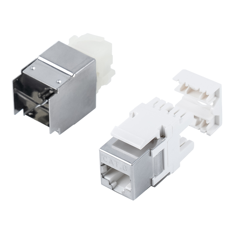 Cat6A oklopljena 180° Keystone utičnica (s metalnim kućištem) SM-2064SD8C6A Cat6A oklopljena 180° Keystone utičnica (s metalnim kućištem) SM-2064SD8C6A