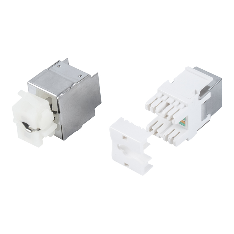 Cat6A oklopljena 180° Keystone utičnica (s metalnim kućištem) SM-2064SD8C6A
