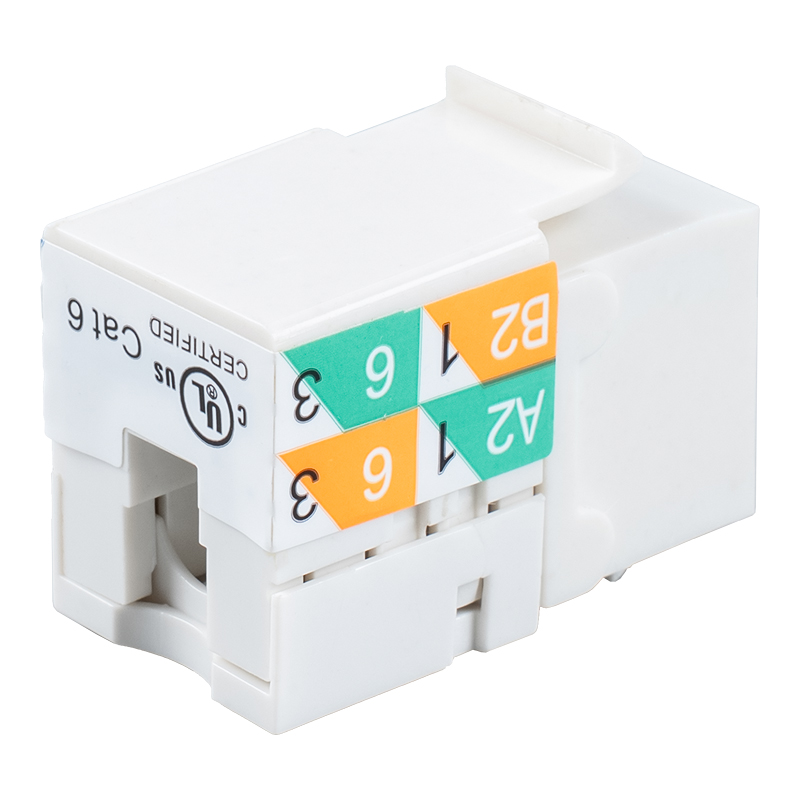 Cat6 Neoklopljena 90° Keystone utičnica (dvonamjensko ožičenje) SM-2081D8C6