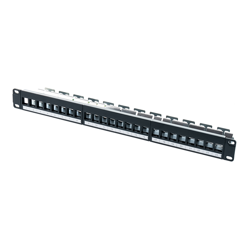 19-inčni 1U 24-port zaštićeni prazan stalak (s digitalnom karticom) SP-3245S-24P
