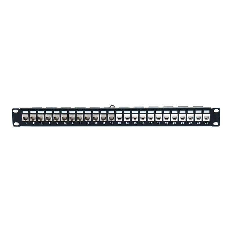 19-inčni 1U 24-portni oklopljeni patch panel (s C6A modulom) SP-3246S-24P