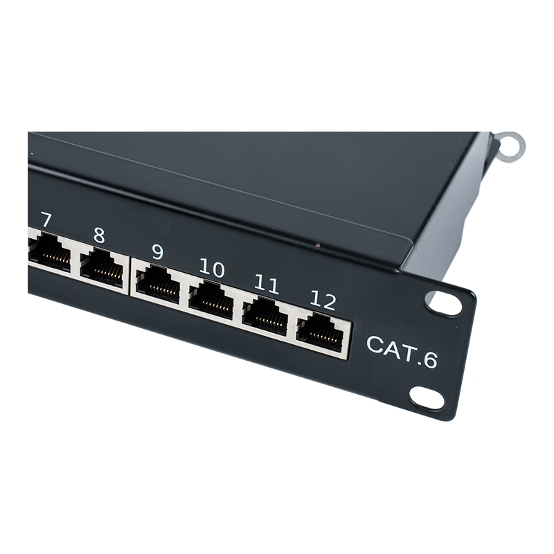 Kategorija 6 10-inčni 1U zaštićeni 12-portni patch panel SP-3250SK12-C6 Kategorija 6 10-inčni 1U zaštićeni 12-portni patch panel SP-3250SK12-C6
