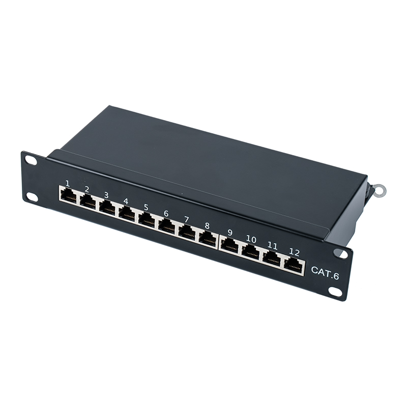 Kategorija 6 10-inčni 1U zaštićeni 12-portni patch panel SP-3250SK12-C6 Kategorija 6 10-inčni 1U zaštićeni 12-portni patch panel SP-3250SK12-C6