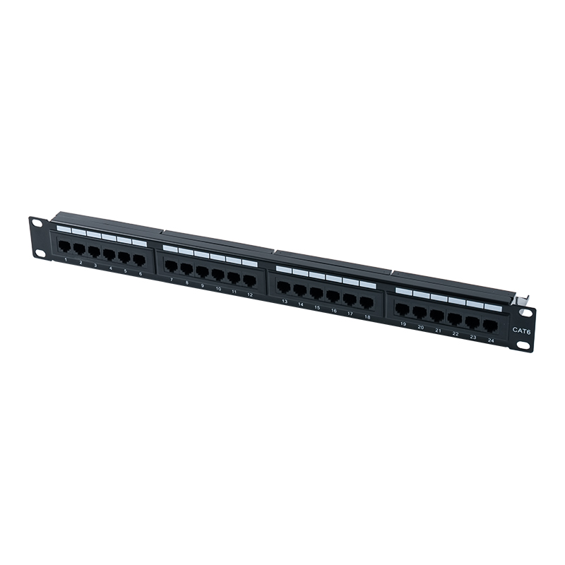 Cat6e 19-inčni 1U neoklopljeni patch panel s 24 priključka (IDC s dvostrukom namjenom) SP-3310D24-C6A