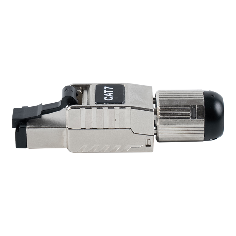 Cat7 oklopljeni RJ45 konektor bez alata (s crnom plastičnom opružnom kopčom) RJ-G60S-1-C7 Cat7 oklopljeni RJ45 konektor bez alata (s crnom plastičnom opružnom kopčom) RJ-G60S-1-C7